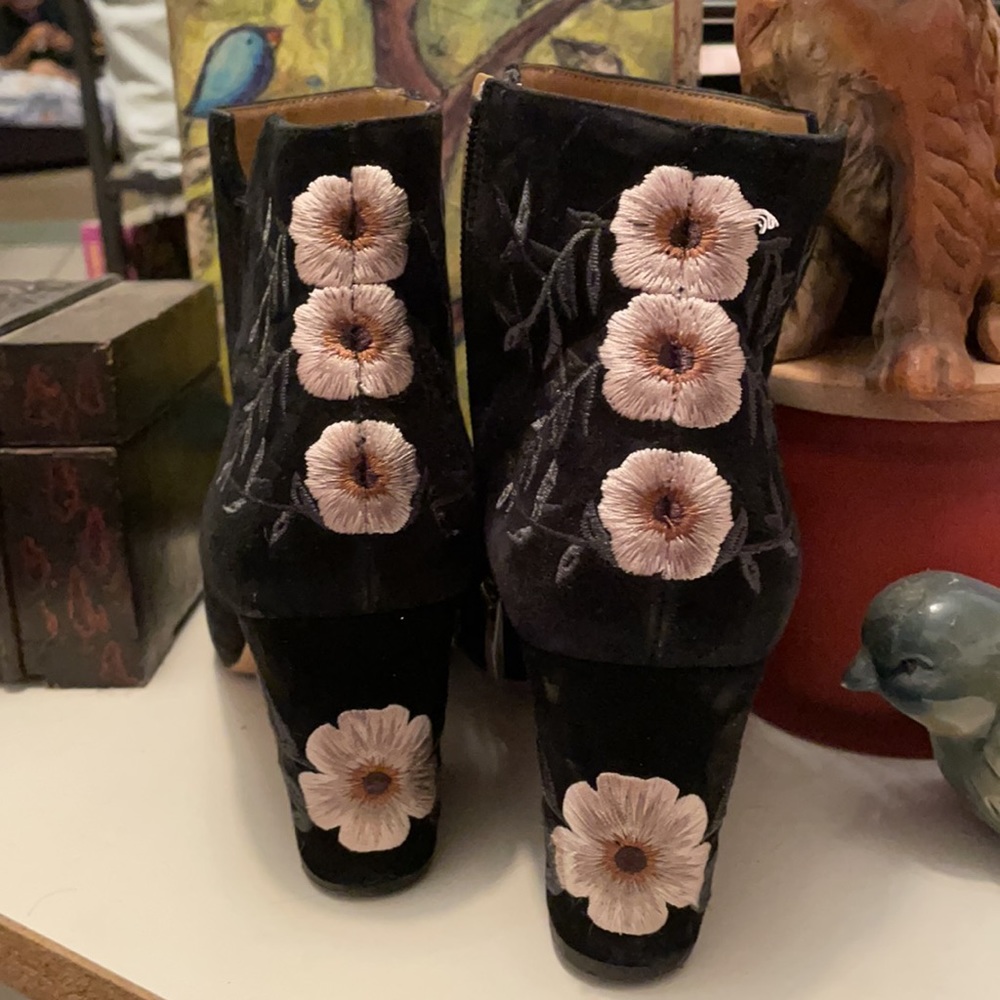 Franco Sarto Embroidered Booties